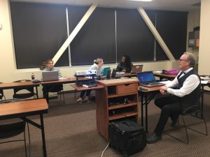 Barry with his class at the North Fresno Campus