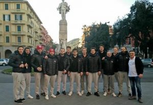 Daniel with his teammates in Italy