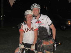 1st biking picture together, 2011