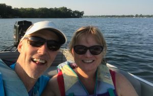 At family cabin at Lake Amelia, Minnesota, 2015